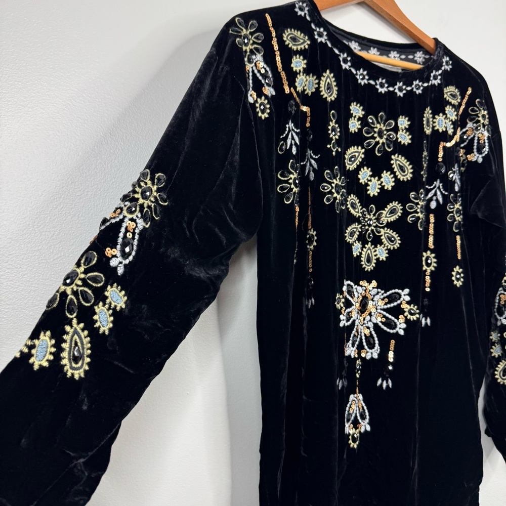 Biya Johnny Was Embroidered Charlize Bell Sleeves Blouse Brand New NEW small - Picture 4 of 11